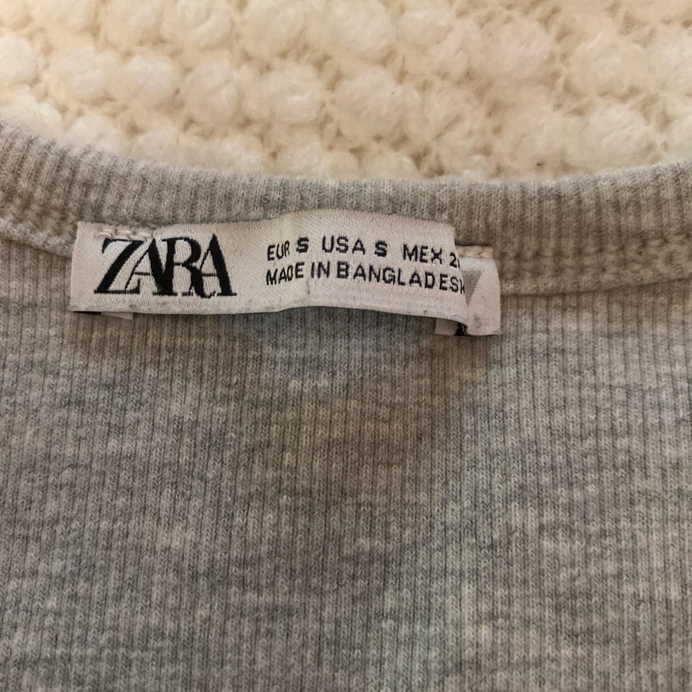 Zara Light Gray Knit Top